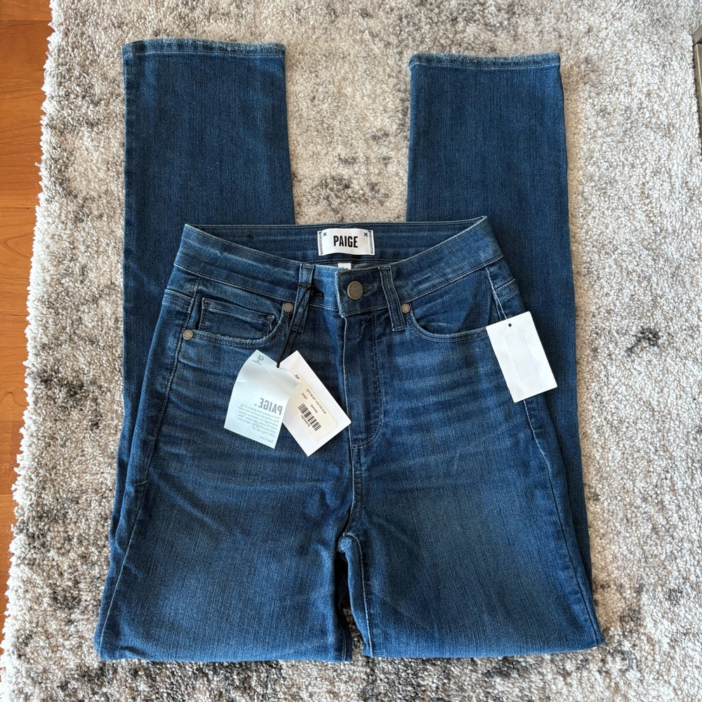 PAIGE Hoxton High Rise Slim Straight Leg Jeans NWT Women’s 24 Denim